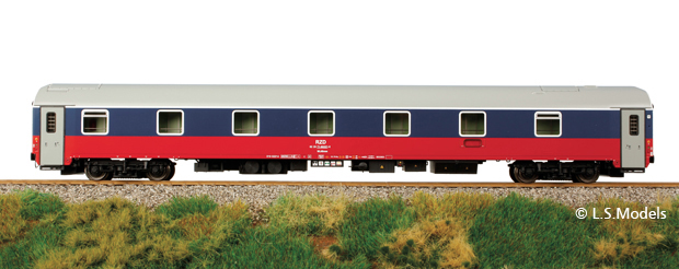 Set of 2 Sleeping cars type WLABmee in 2007 livery<br /><a href='images/pictures/Tillig/58011.jpg' target='_blank'>Full size image</a>